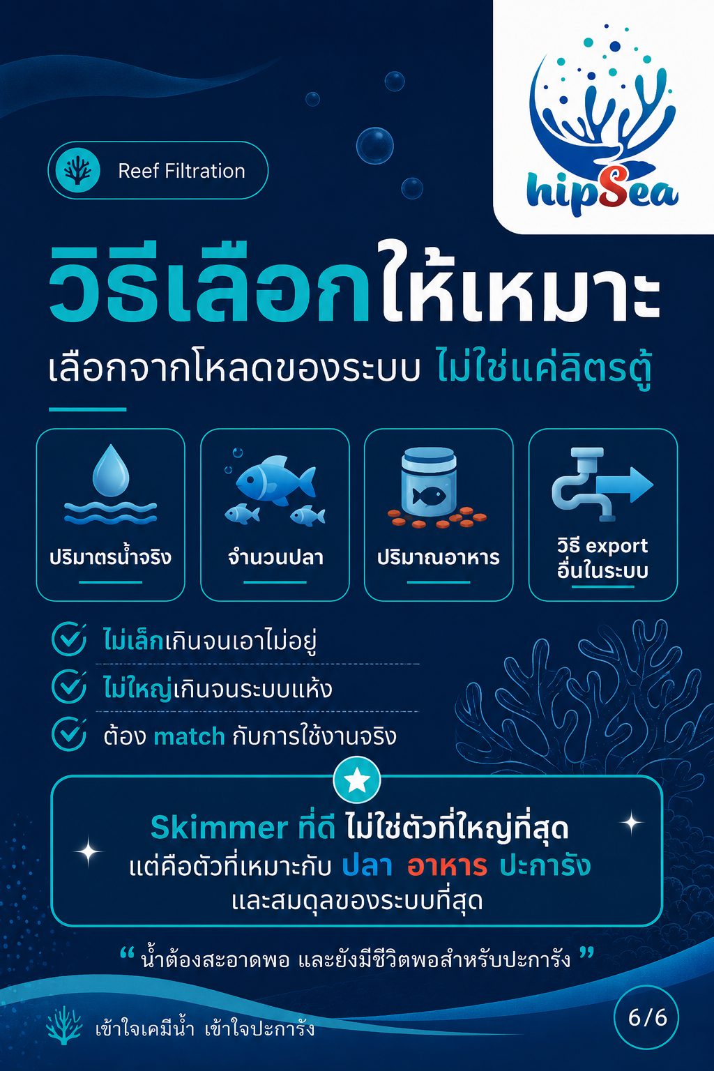 Skimmer ยิ่งใหญ่ยิ่งดีจริงหรือ - สกิม