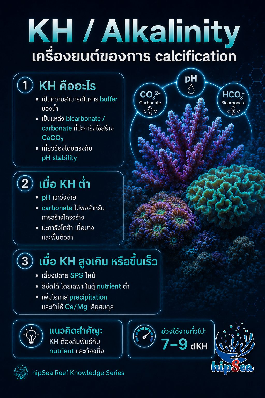 ธาตุหลักสำหรับตู้ทะเล - สารโดส, Ca, Mg, Kh, K, แร่ธาตุ