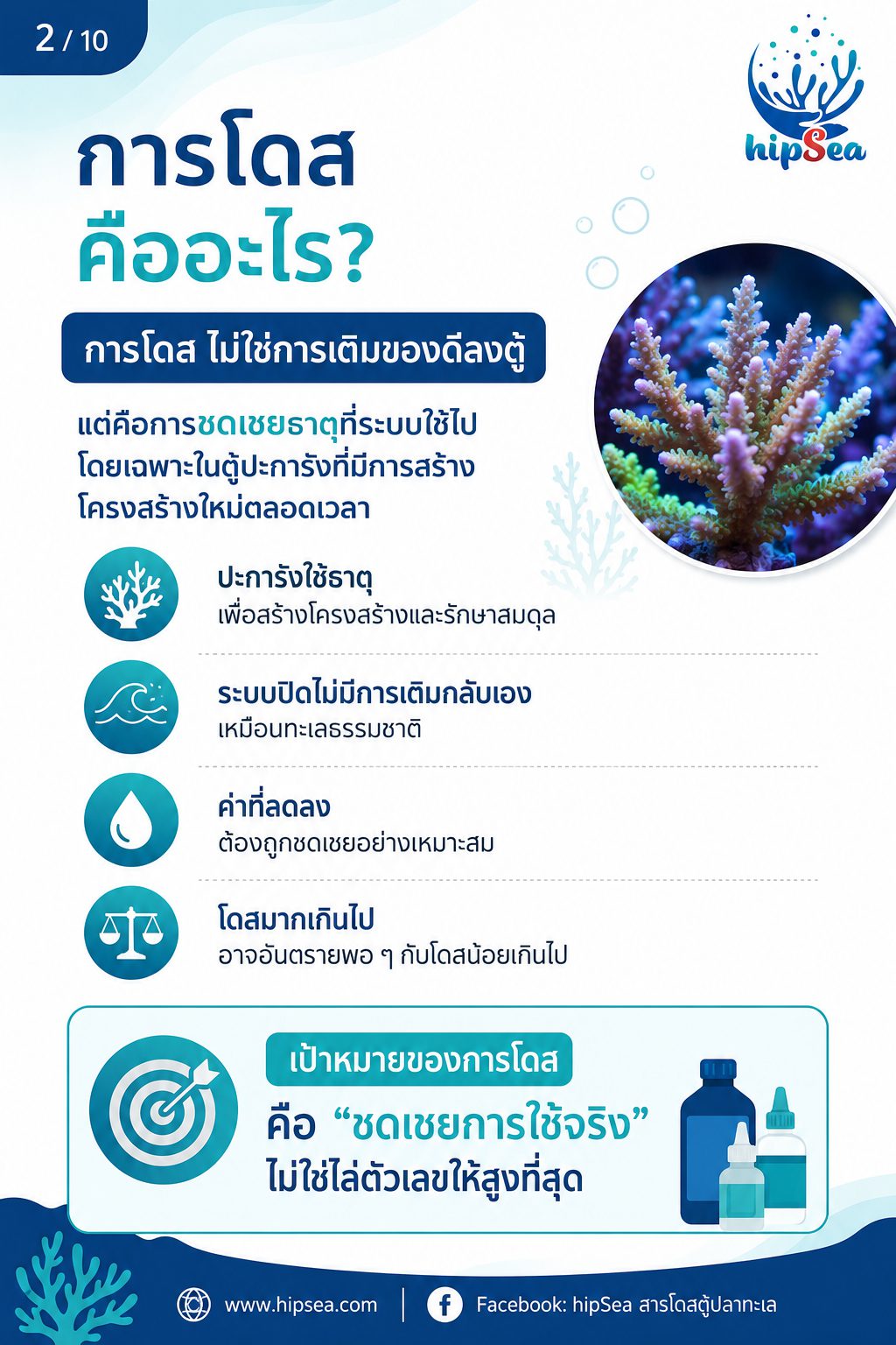 โดสตู้ทะเลให้ถูกหลัก - เติมสาร, วัดค่าน้ำ